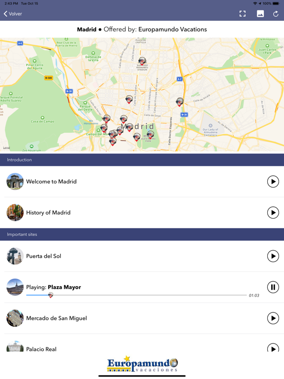 Europamundo Audio iPad screenshot 4 - Travel app