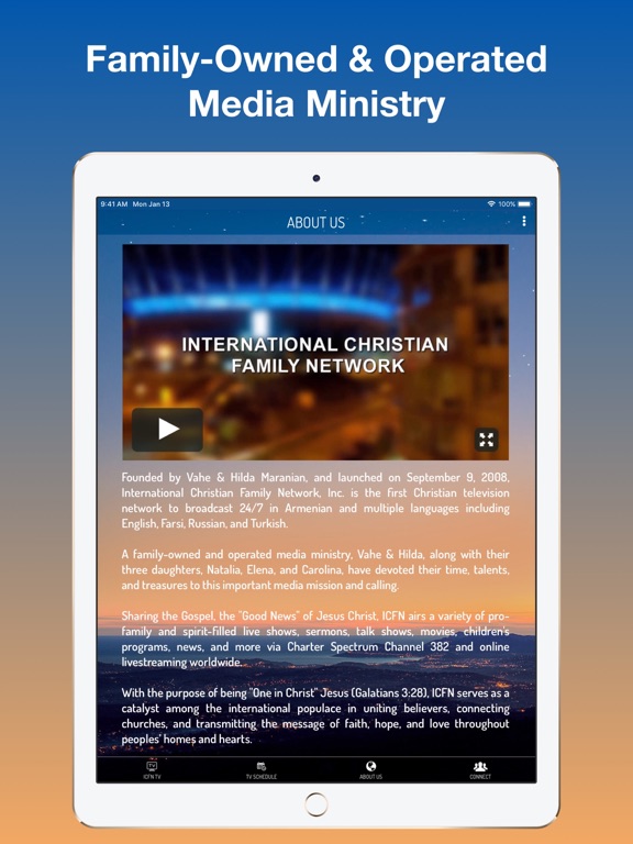 ICFN TV iPad screenshot 4 - Entertainment app