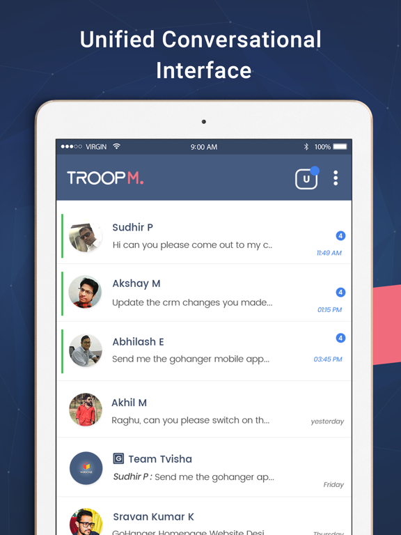 Screenshot #4 pour Troop Messenger - Team Chat