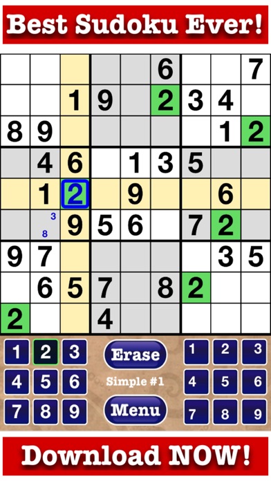 Screenshot #1 pour Stress Free Sudoku Game Book!