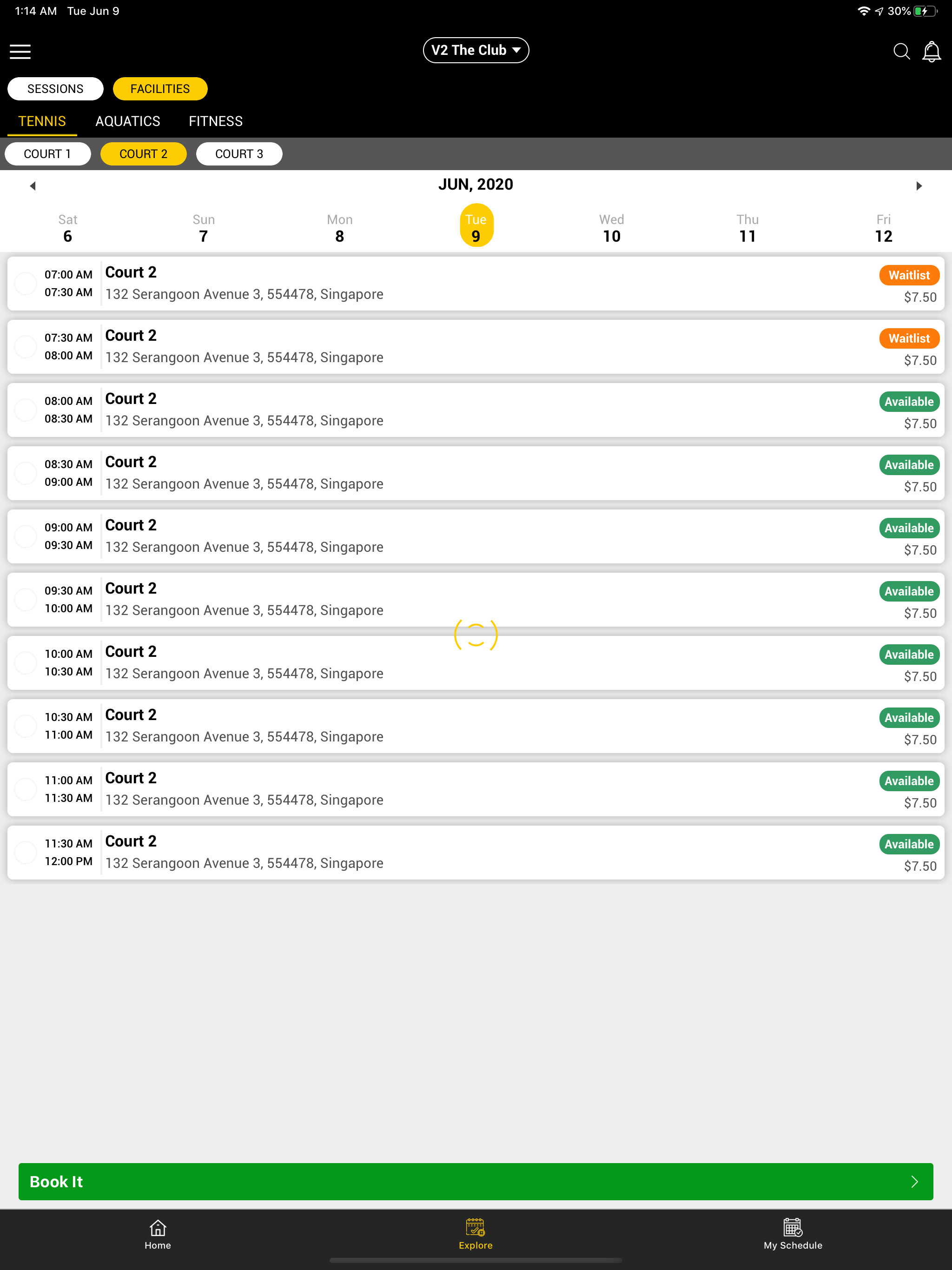 JogaApp: Schedule Management