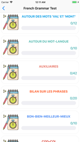 French Grammar Test screenshot