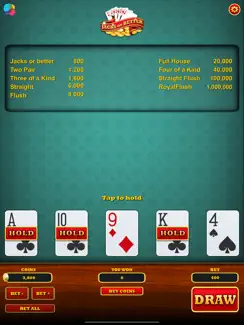 Video Poker ( Jacks or Better) iPad image 4