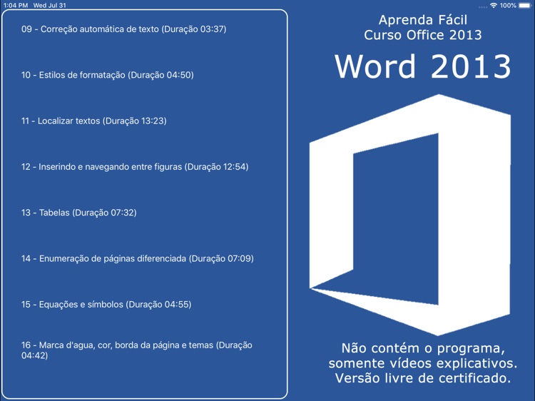 Tutor for Word 2013 HD Lite