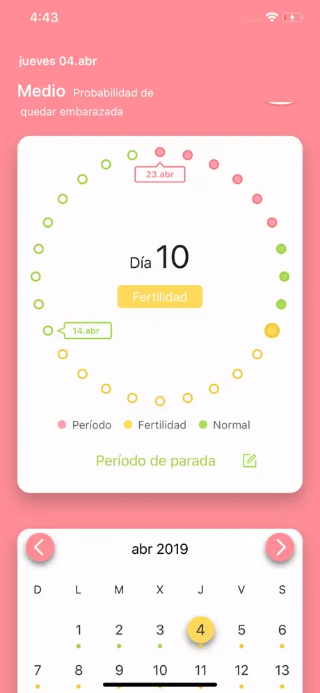 MMD - Calendario Menstrual