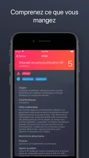 additifs alimentaires iPhone Captures Décran 3