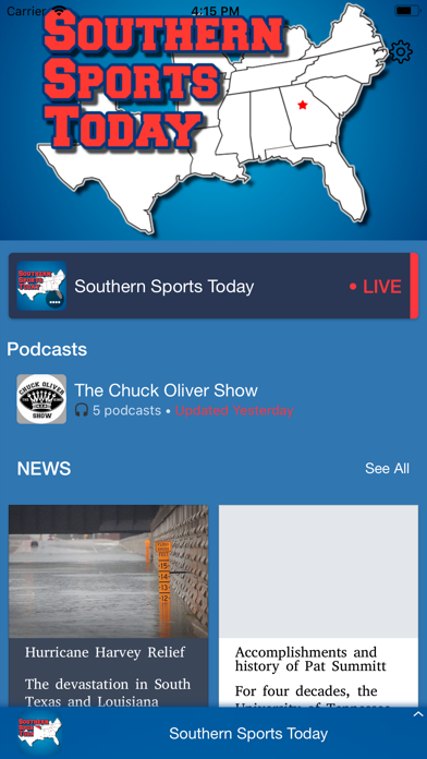 Screenshot #1 pour Southern Sports Today