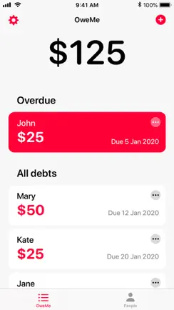 OweMe - Debt Tracker iPhone image 1