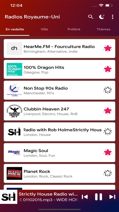 Screenshot #1 pour Radios du Royaume-Uni en ligne