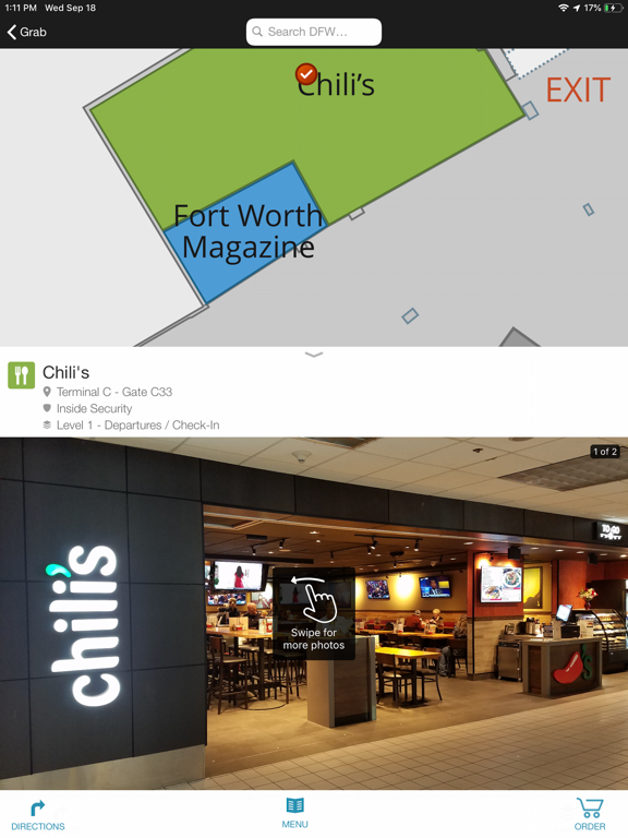 Grab Airport by Servy iPad screenshot 3 - Food & Drink app