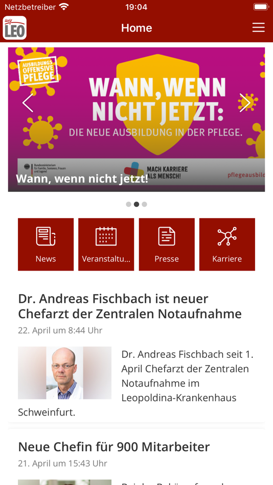 #1. myLEO (iOS) 由: Leopoldina Krankenhaus der Stadt Schweinfurt GmbH