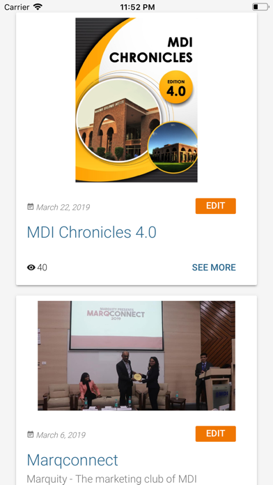 MDI Alumni Screenshot