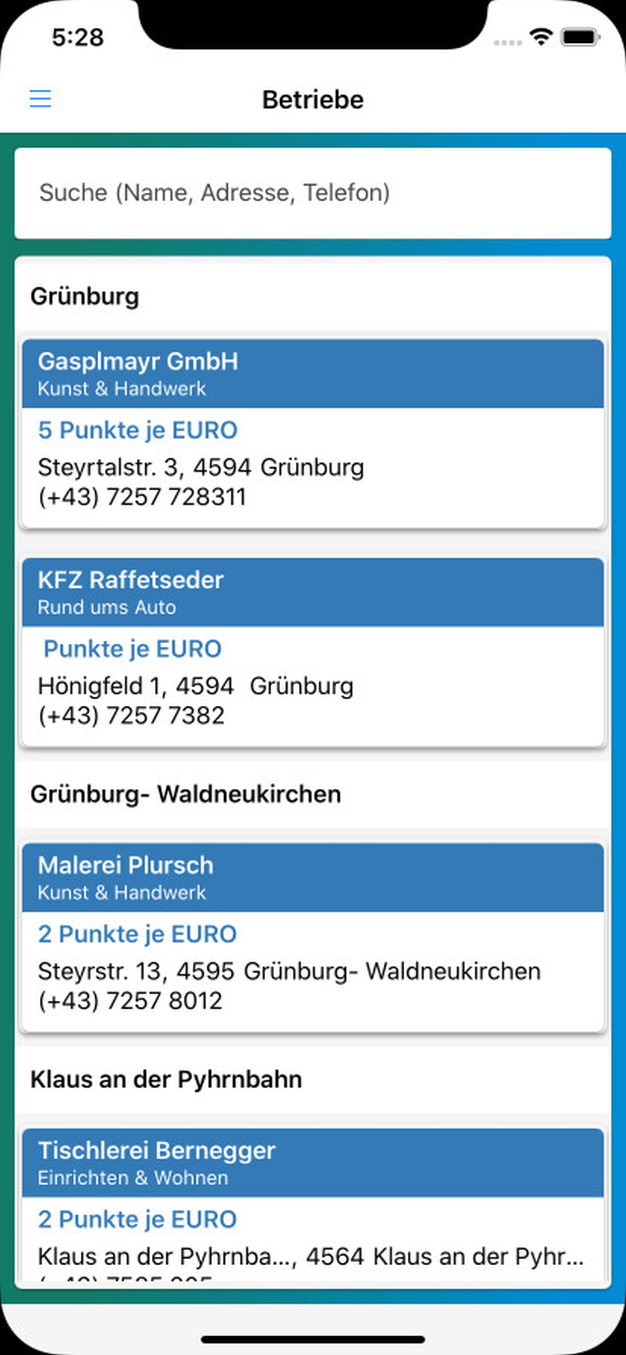 STEYRTAL CARD