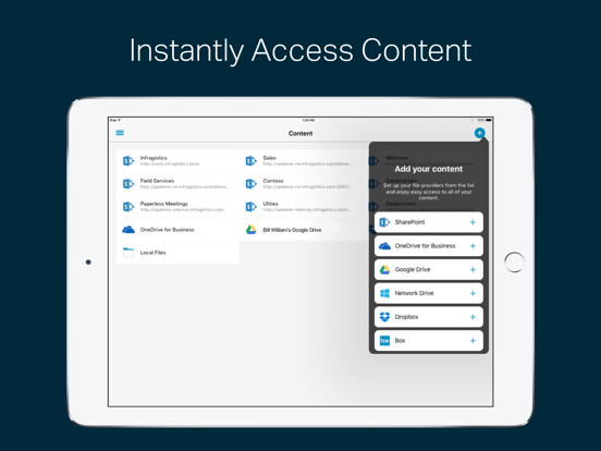 SharePlus for Office 365 iPad app afbeelding 1