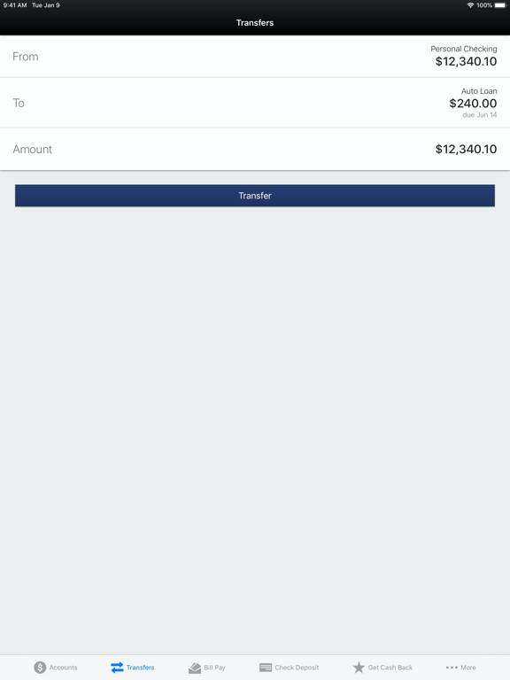 US #1364 Federal Credit Union iPad screenshot 4 - Finance app