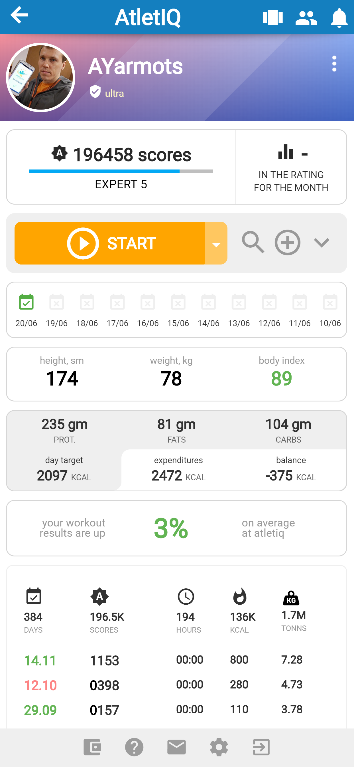 AtletIQ — mobile trainer