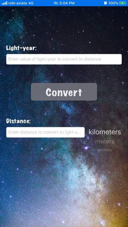 LightYearDistance Calculator