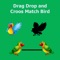 DragDropandCrossMatchBird app inlcuded cross matching bird with arraw sign and drag and drop having match perfect bird with blank shadow