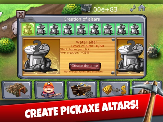 Clicker Mine Idle Adventure iPad screenshot 5 - Games app
