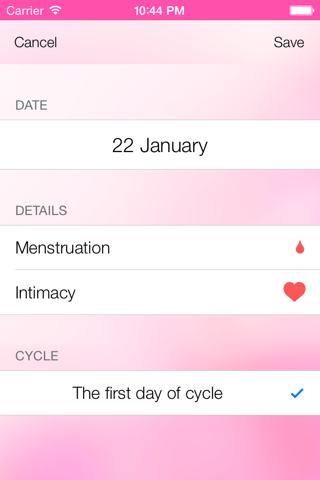 Скриншот из Menstrual Cycle Tracker