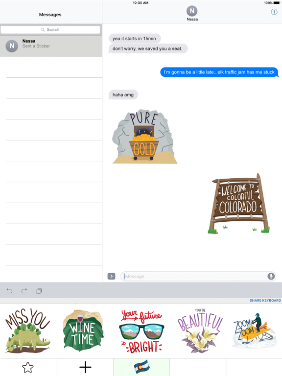 Official Colorado Stickers iPad screenshot