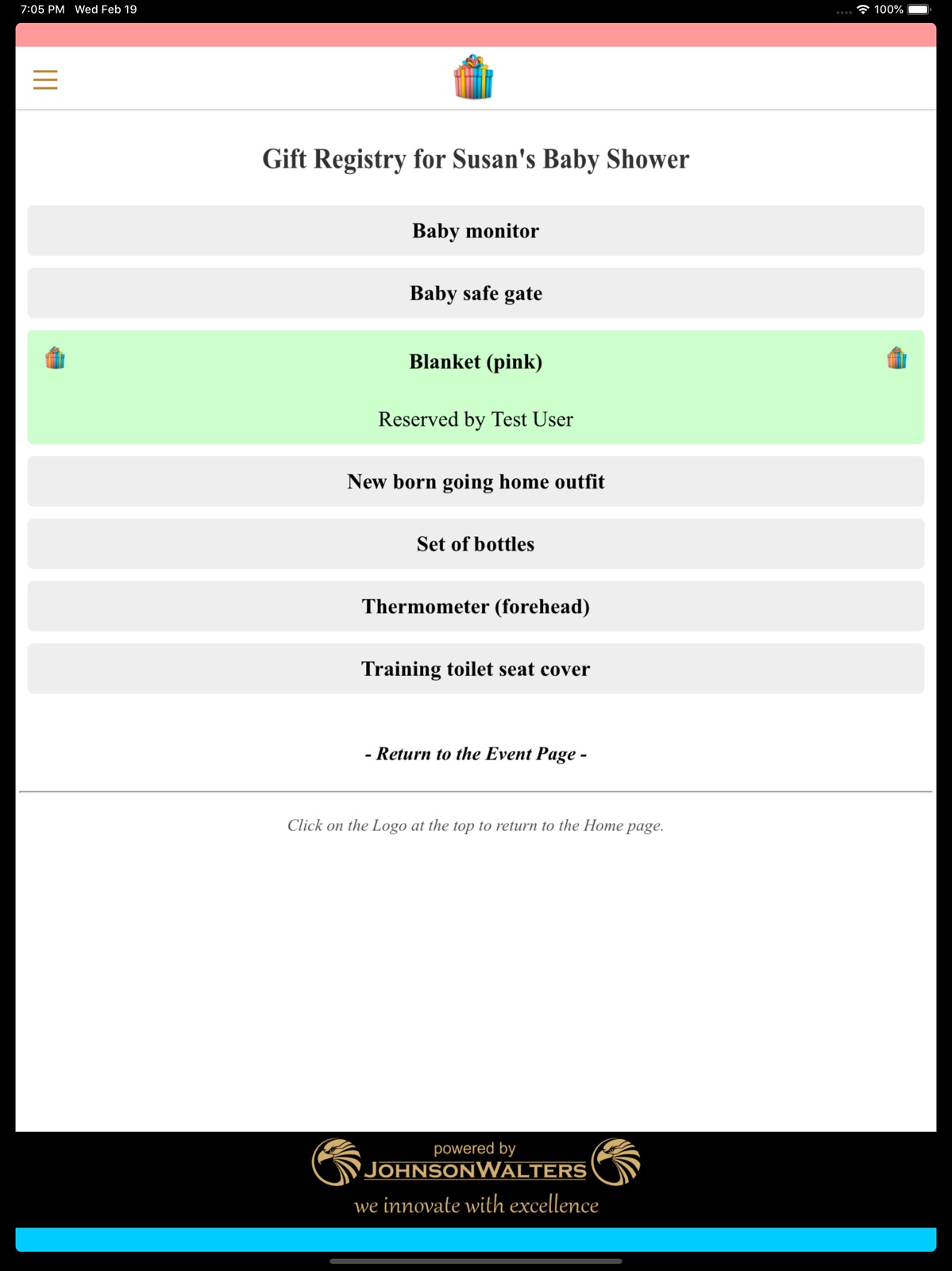 Baby Shower Registry ipad screenshot 3