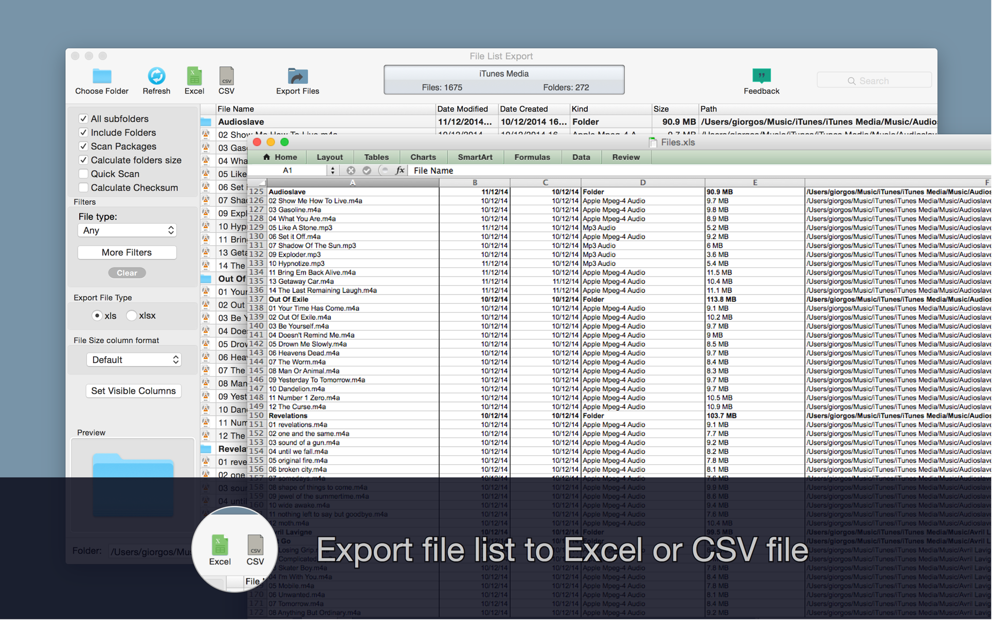 File list Export 2.7.1 Mac 破解版 文件列表导出工具