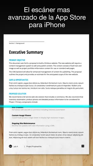 Captura de pantalla de Escáner Profesional en iPhone 1