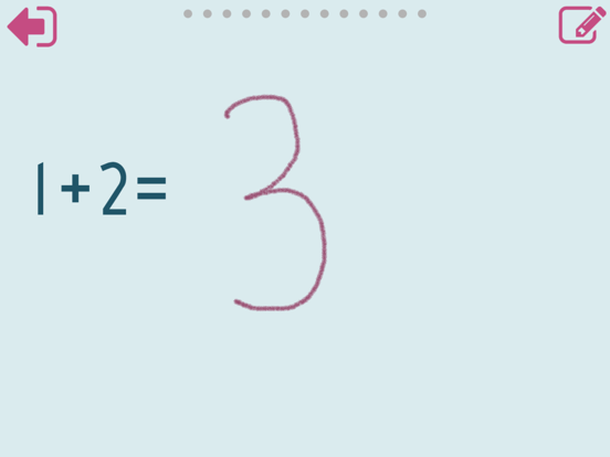 Subtract and add up to 10 iPad screenshot