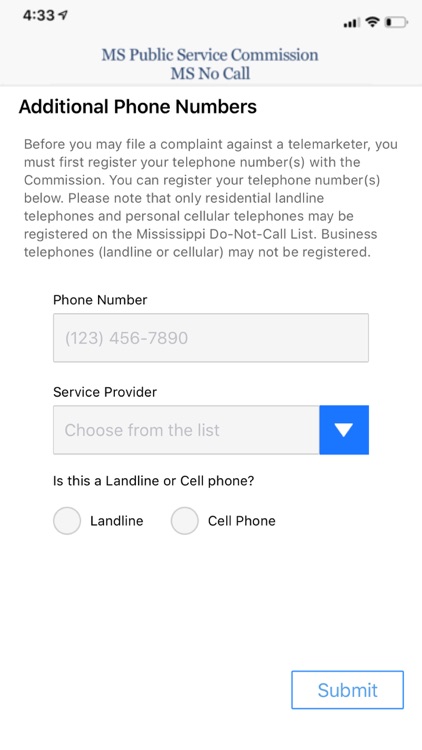 PSC No-Call Mobile Application screenshot-3