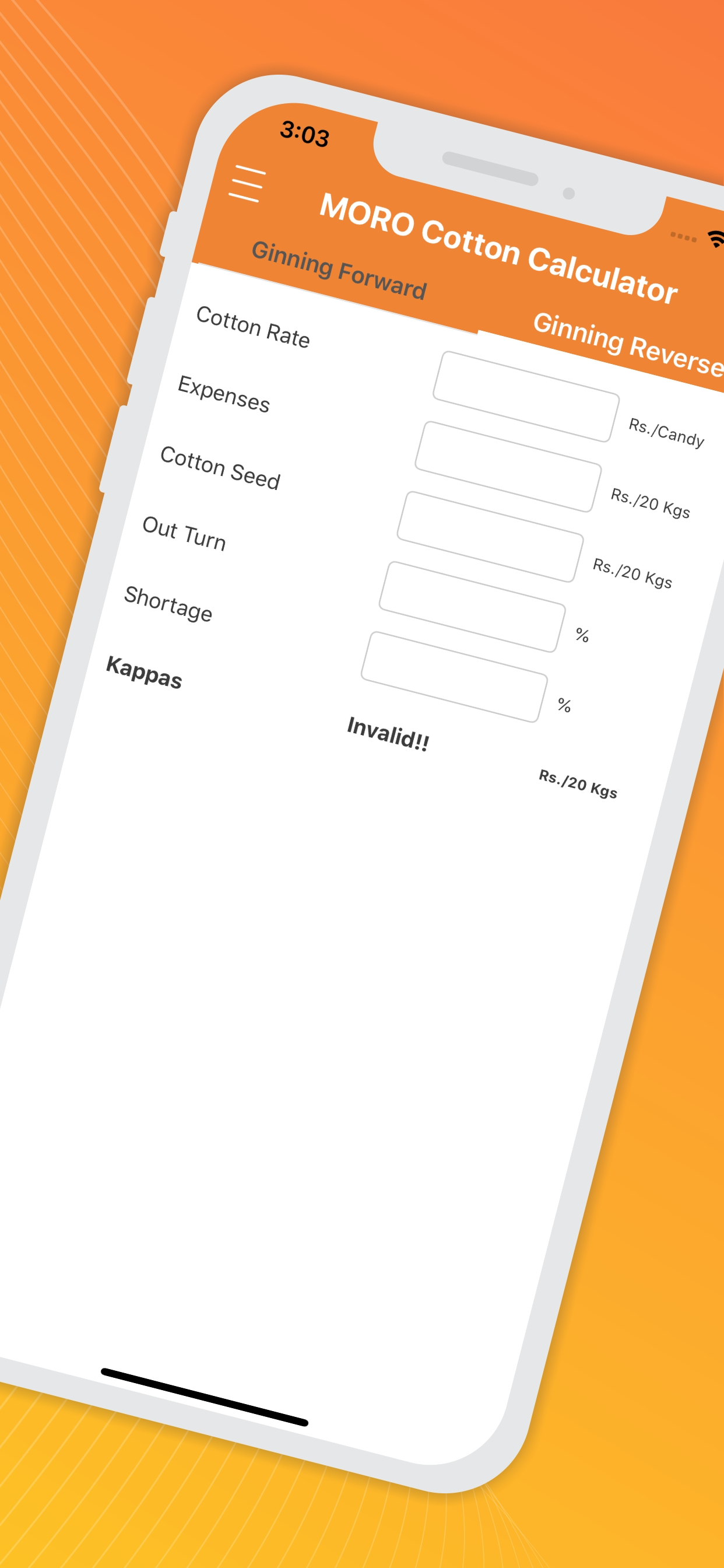 MORO Cotton Calculator