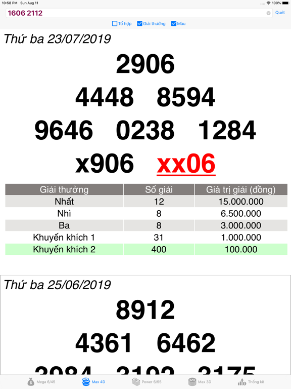 Xổ Số Tự Chọn iPad screenshot 6 - Entertainment app