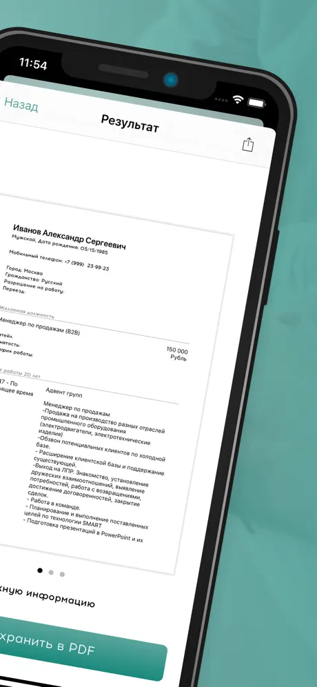 Quick Resume Maker: template