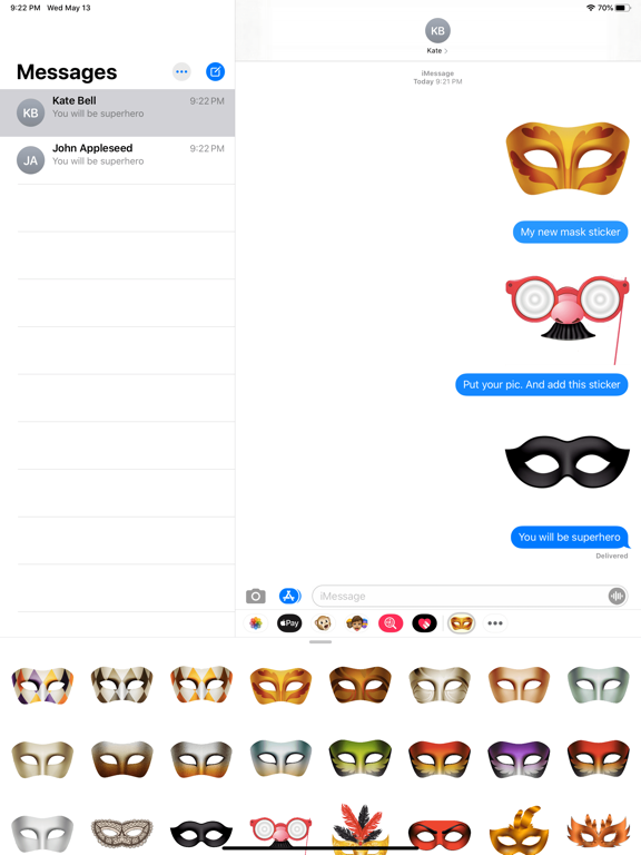 Screenshot #6 pour Masquerade Mask Stickers