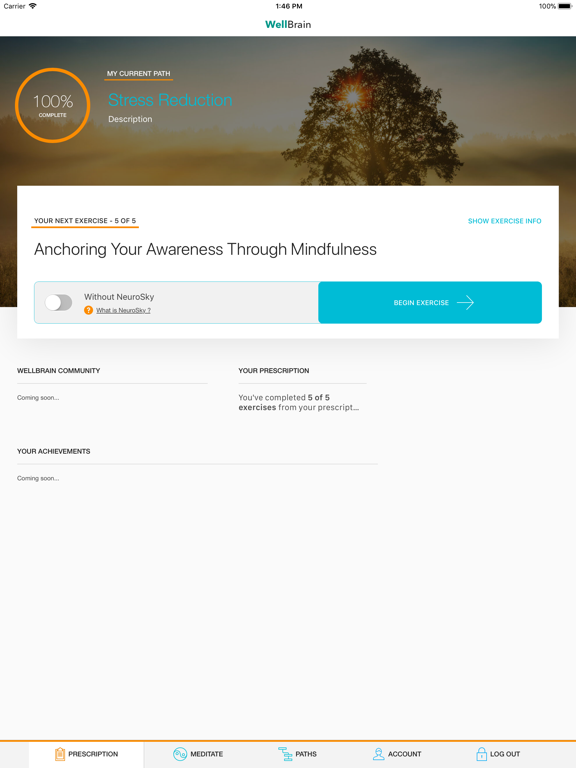 WellBrain Go iPad screenshot 1 - Medical app
