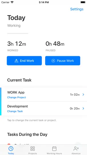Capture d'écran de WORK • Time Sheet sur iPhone 1