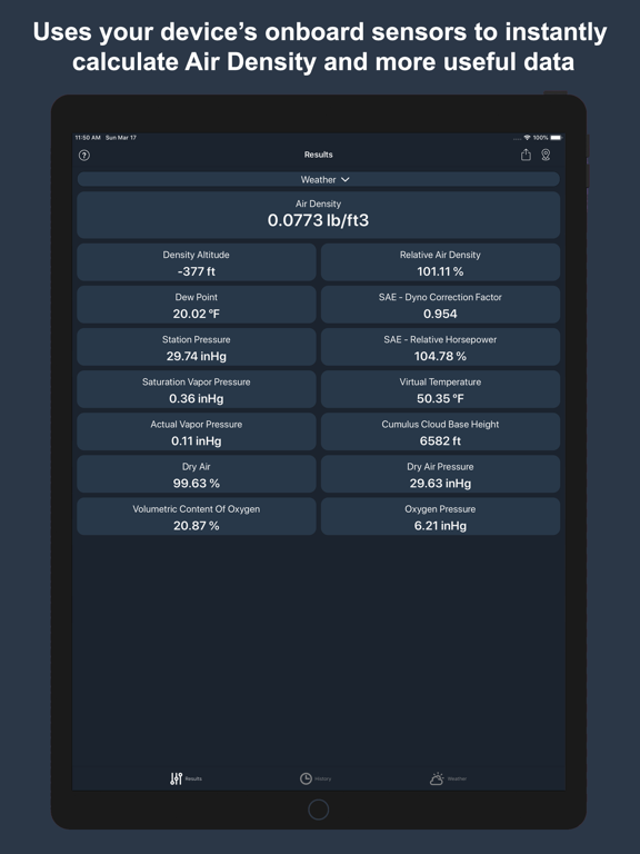 Screenshot #4 pour AirLab: Air Density & Altitude