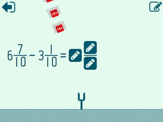 Math Shot Subtract Fractions iPad screenshot