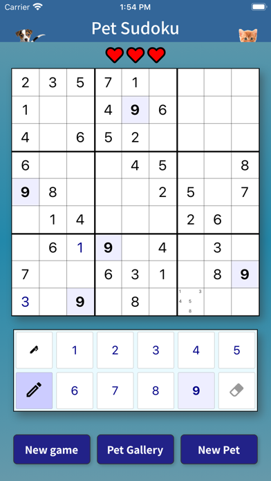 Pet Sudoku screenshot 2