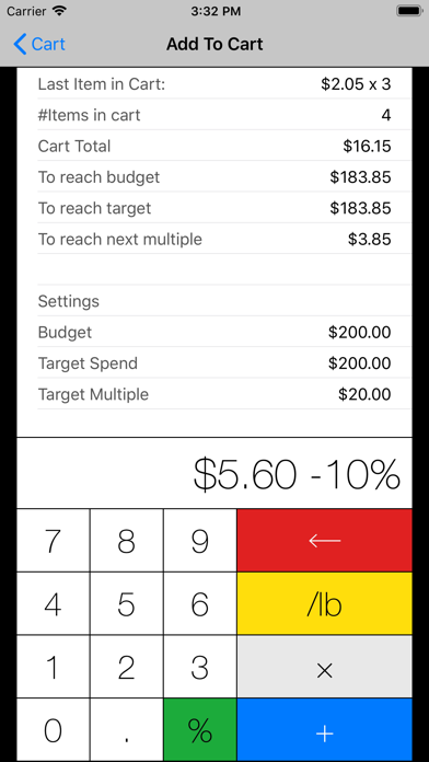 CartCalc - Shopping Calculator Screenshot