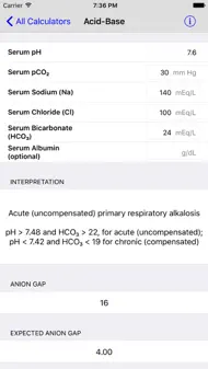 MediMath Medical Calculator iphone bilder 2