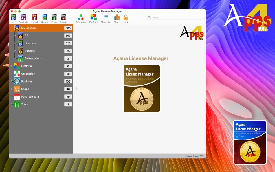 #1. Acana License Manager (macOS) 由: @pps4Me