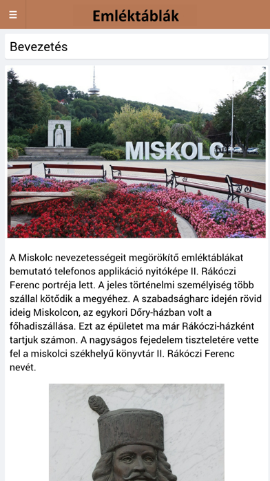 Screenshot #1 pour Emléktáblák Miskolc