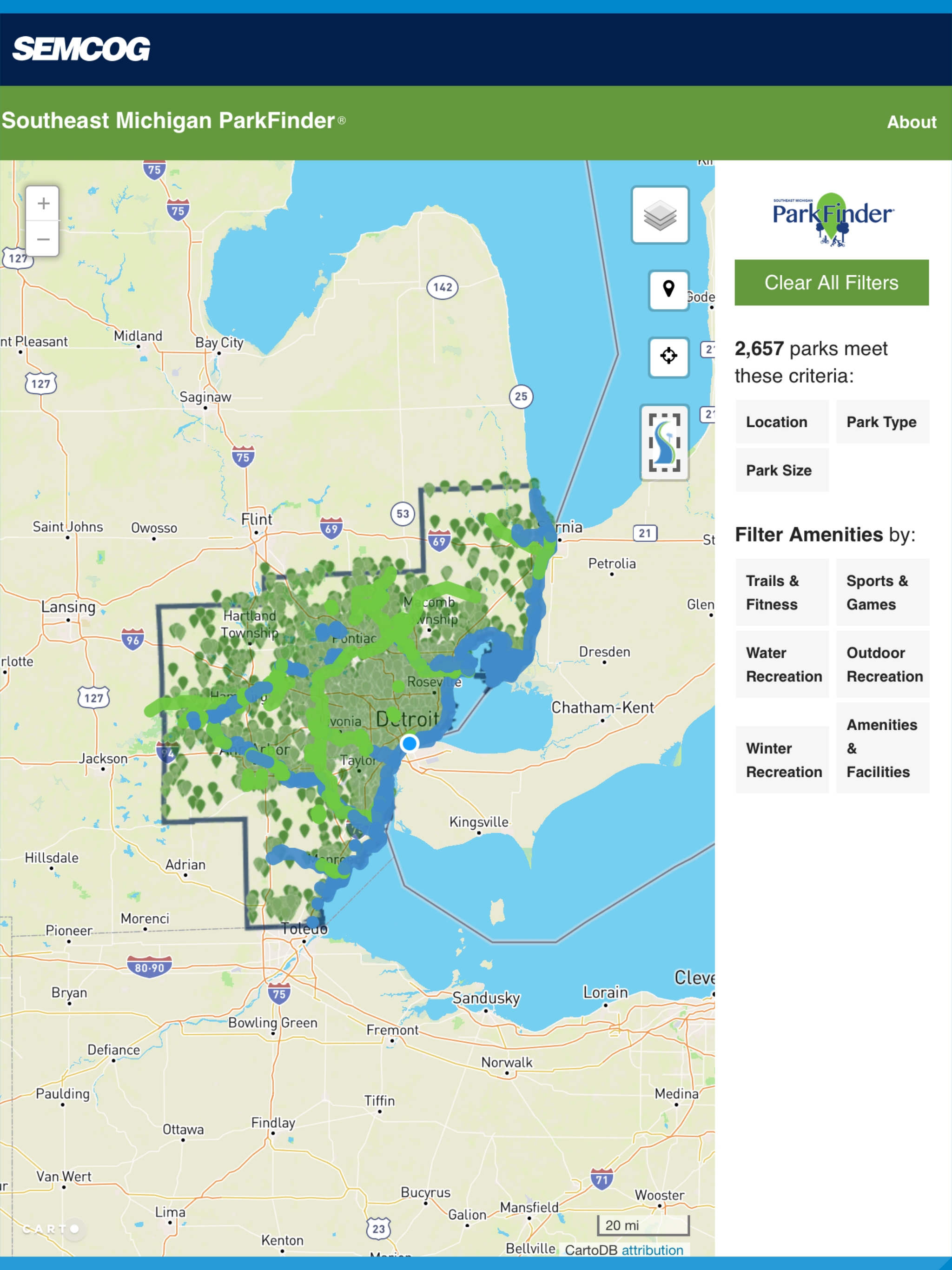 Southeast Michigan ParkFinder