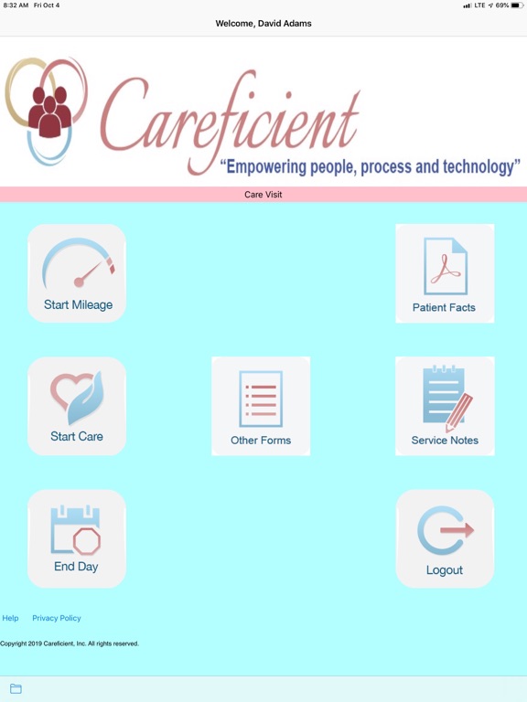 Care Visit iPad screenshot 2 - Business app