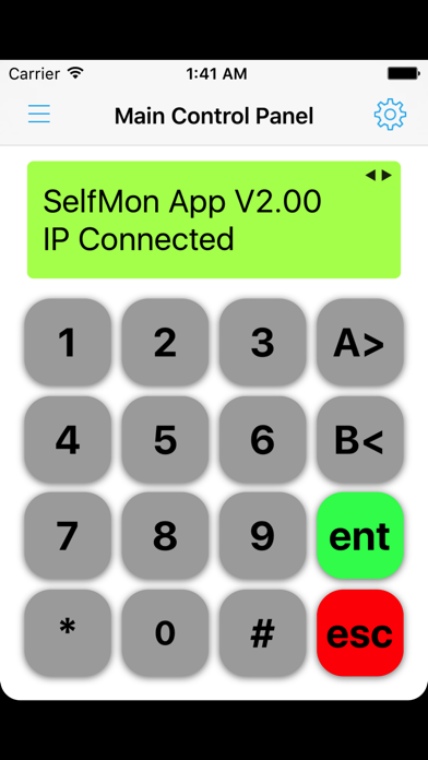 SelfMon Galaxy Alarm Keypad Screenshot