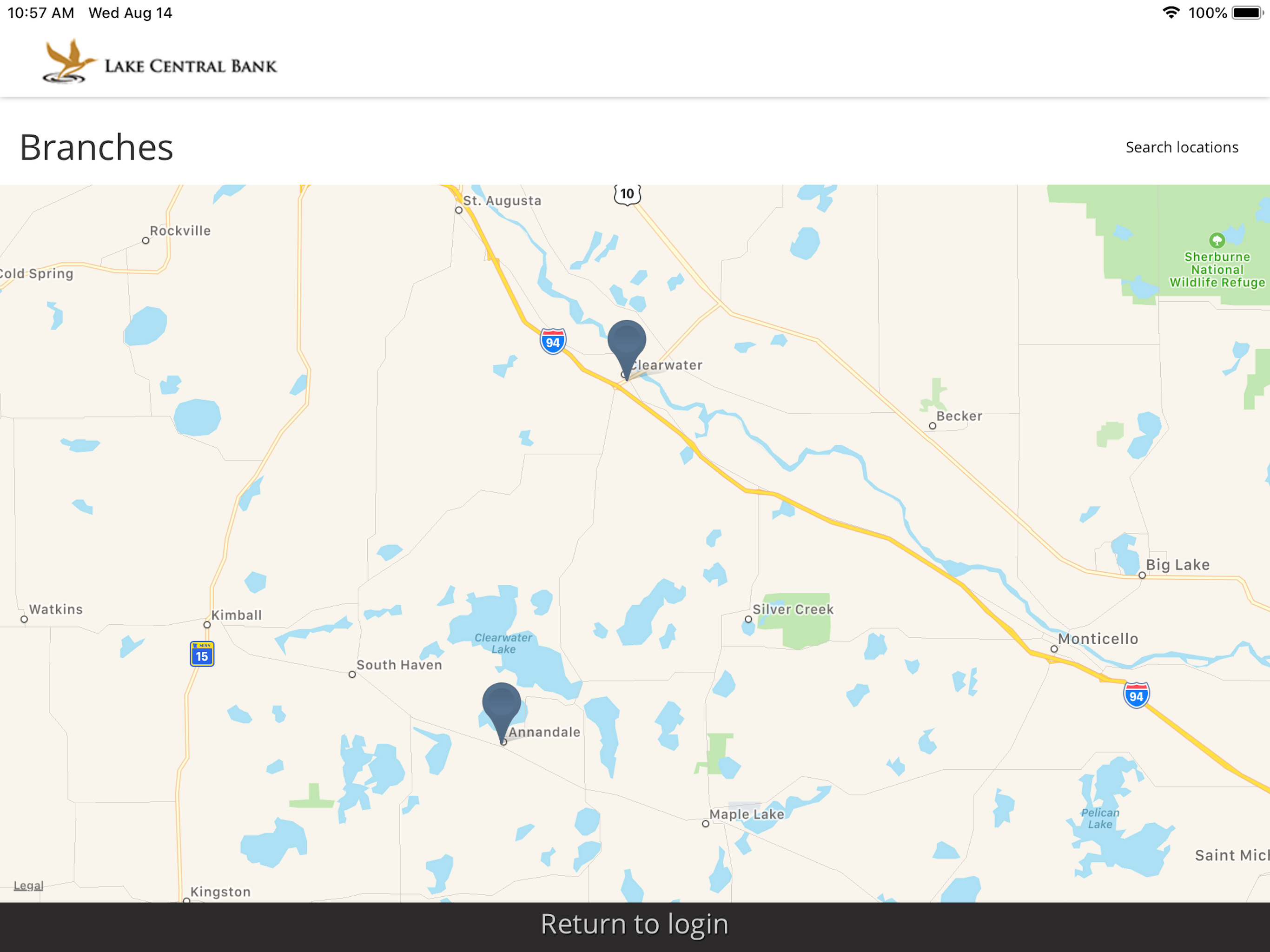 Lake Central Bank App