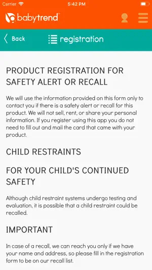 babytrend screenshot 2