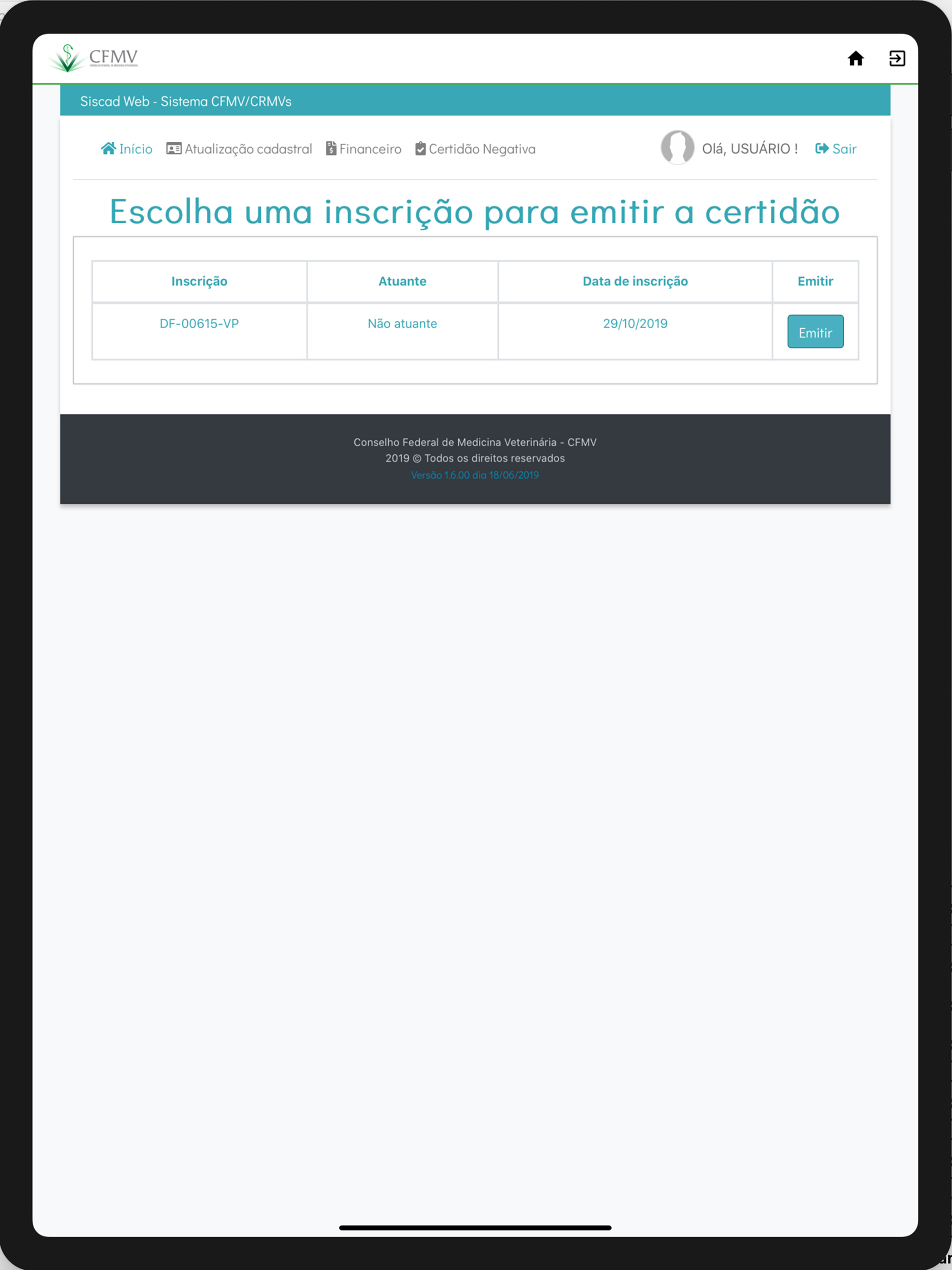 Sistema CFMV/CRMVs