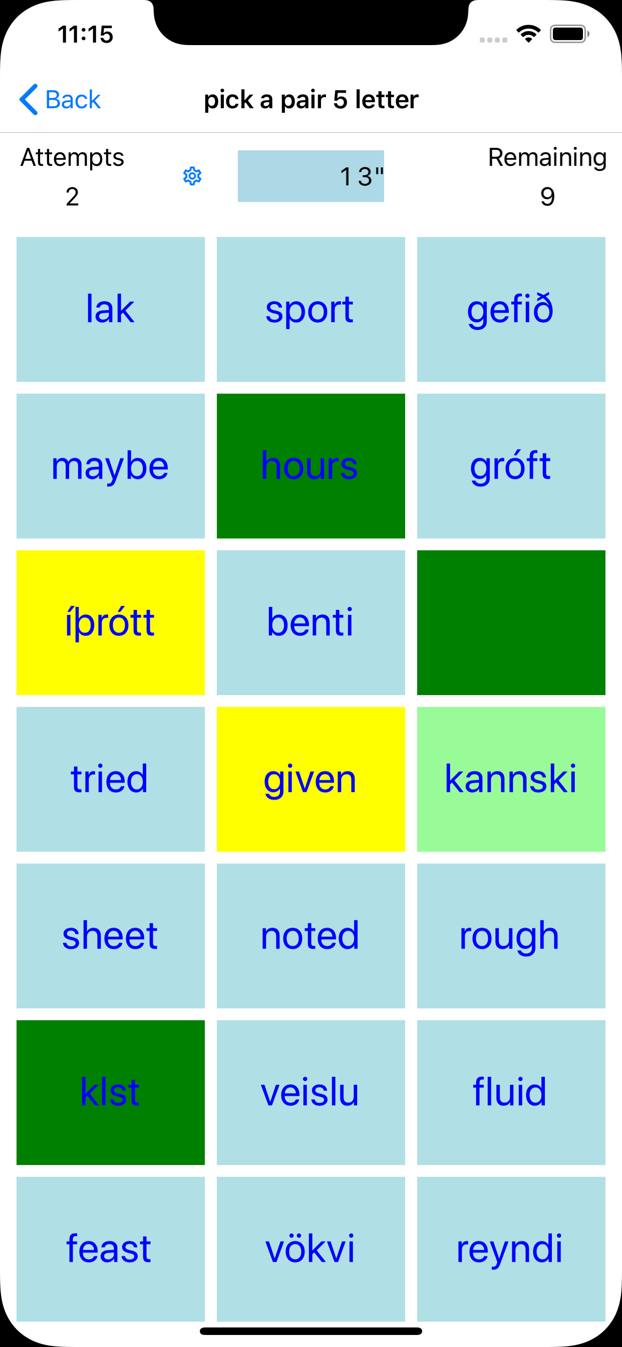 PickAPair Icelandic - English